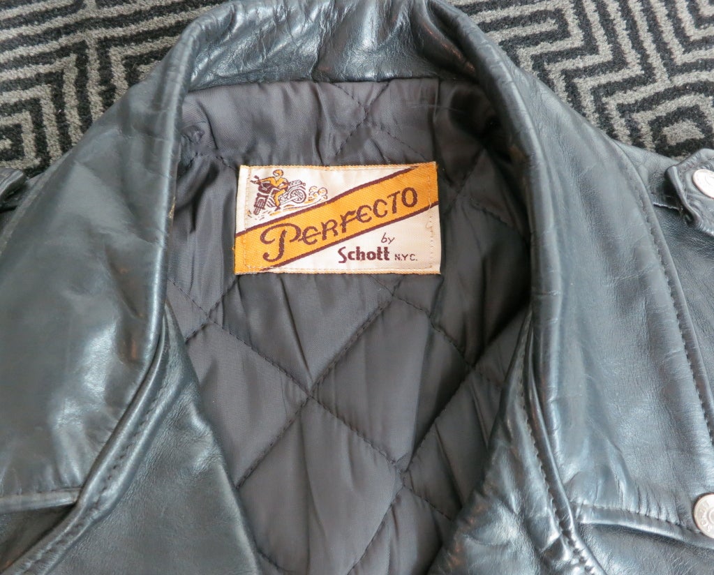 Vintage SCHOTT BROS. 1980's Perfecto leather motorcycle jacket 3