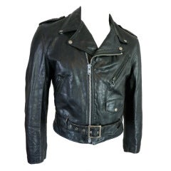 Vintage SCHOTT BROS. 1980's Perfecto leather motorcycle jacket
