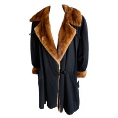 Retro 1970's era J. MENDEL beaver & mink lined fur coat