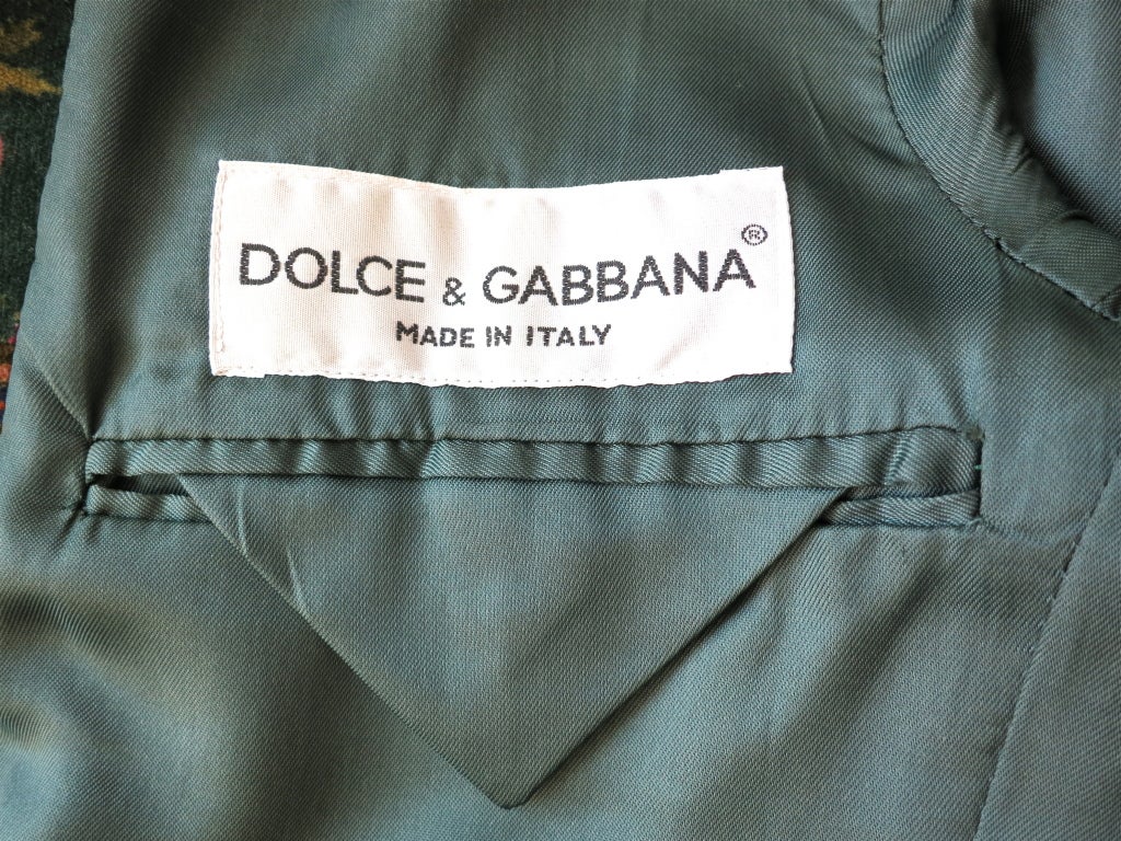 DOLCE & GABBANA Men's velvet patchwork blazer 4