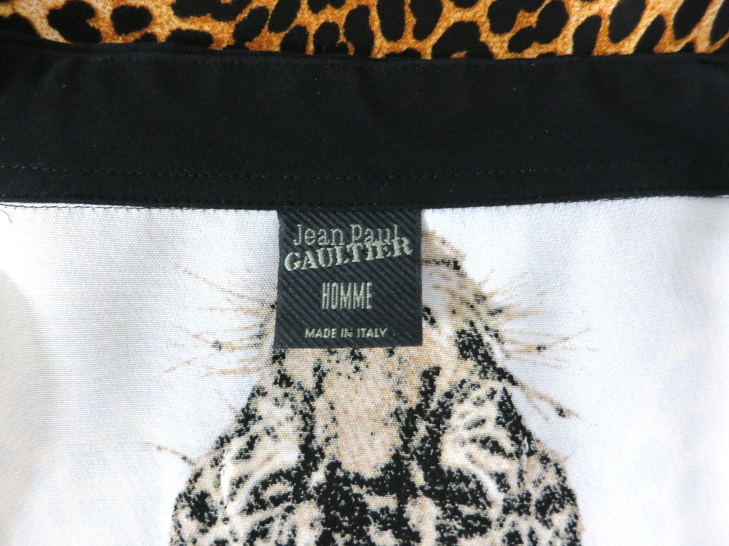 JEAN PAUL GAULTIER Men's leopard skin printed shirt 5