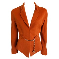 Vintage THIERRY MUGLER 1980's era chain detail jacket
