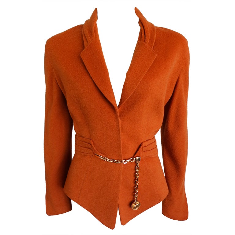 Vintage THIERRY MUGLER 1980
s era chain detail jacket