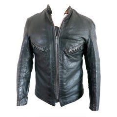 Vintage SCHOTT 1970's leather racer jacket