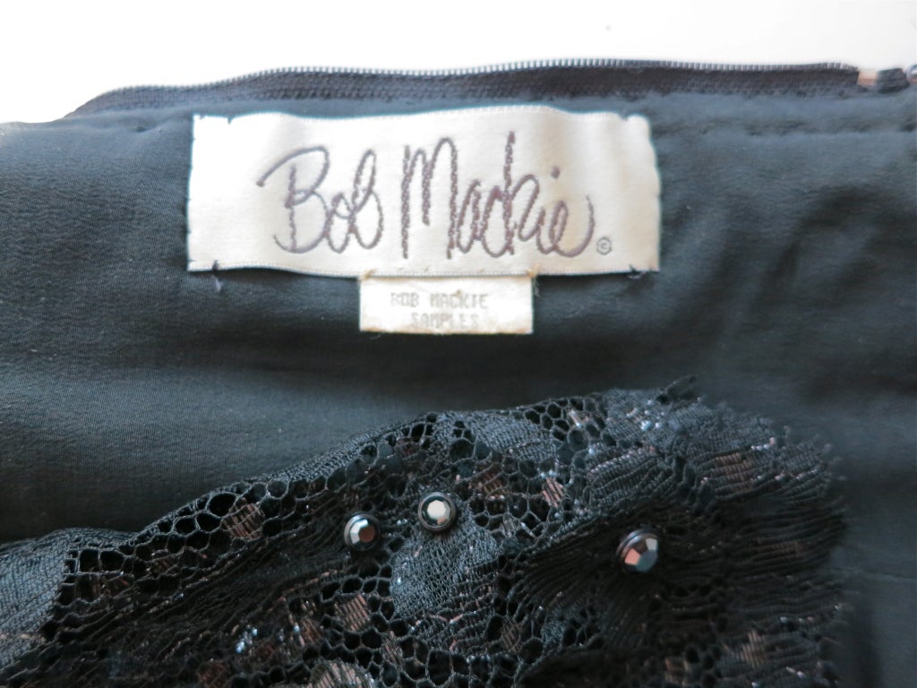 Vintage BOB MACKIE 1980 crystal embellished lace dress & jacket 6