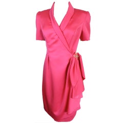 Vintage VICTOR COSTA Bergdorf Goodman satin cascade dress
