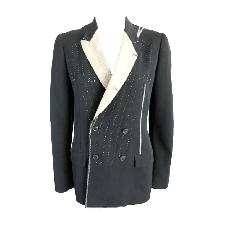 YOHJI YAMAMOTO tailor's stitch double front blazer
