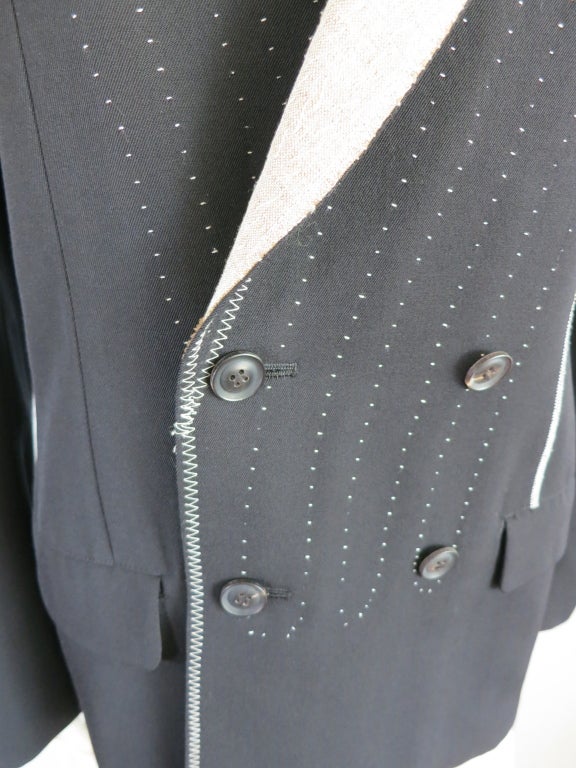 Women's YOHJI YAMAMOTO tailor's stitch double front blazer
