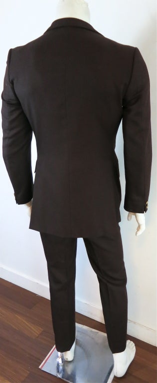 Vintage YVES SAINT LAURENT 1970's Men's dark brown suit 1