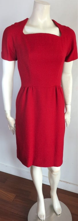 Vintage GALANOS 1960's era mink fur & wool dress & jacket set