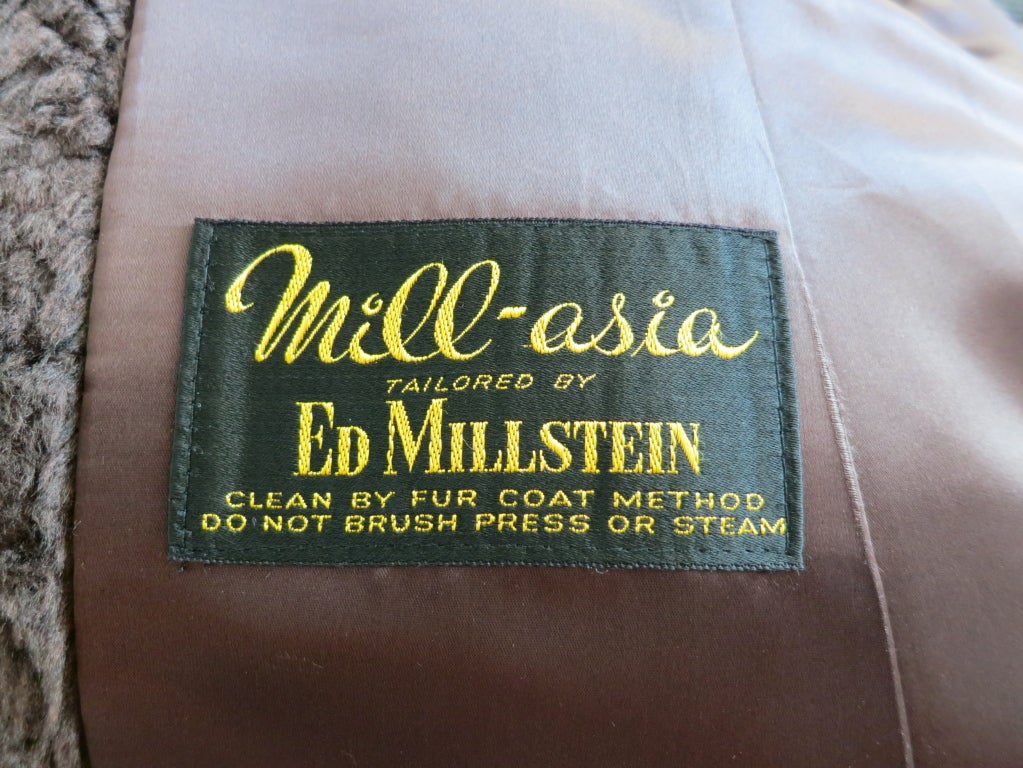 Vintage ED MILLSTEIN 1960's faux fur coat 1