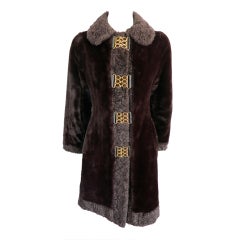 Vintage ED MILLSTEIN 1960's faux fur coat