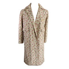 ISABEL TOLEDO 1990's era floral jacquard coat