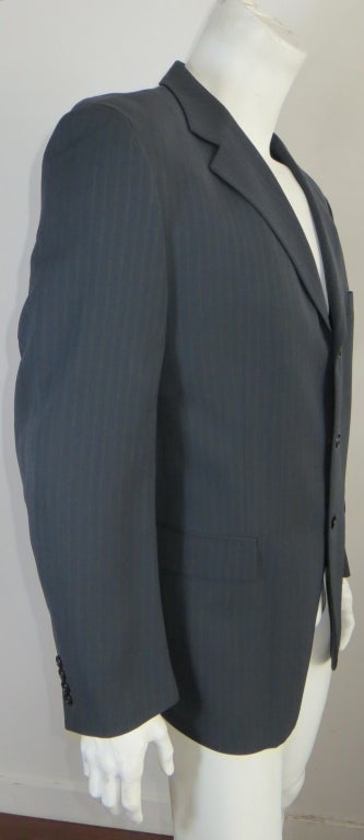 Black Original ALEXANDER McQUEEN men's 1998 tailored suit jacket