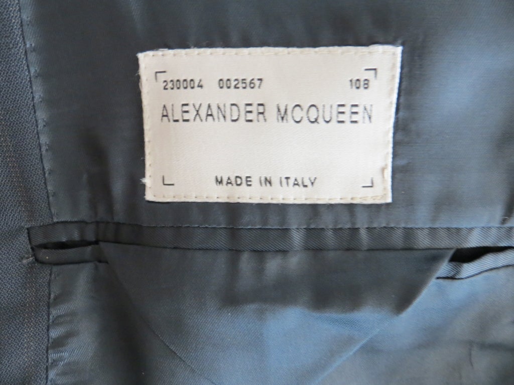 Original ALEXANDER McQUEEN men's 1998 tailored suit jacket 1