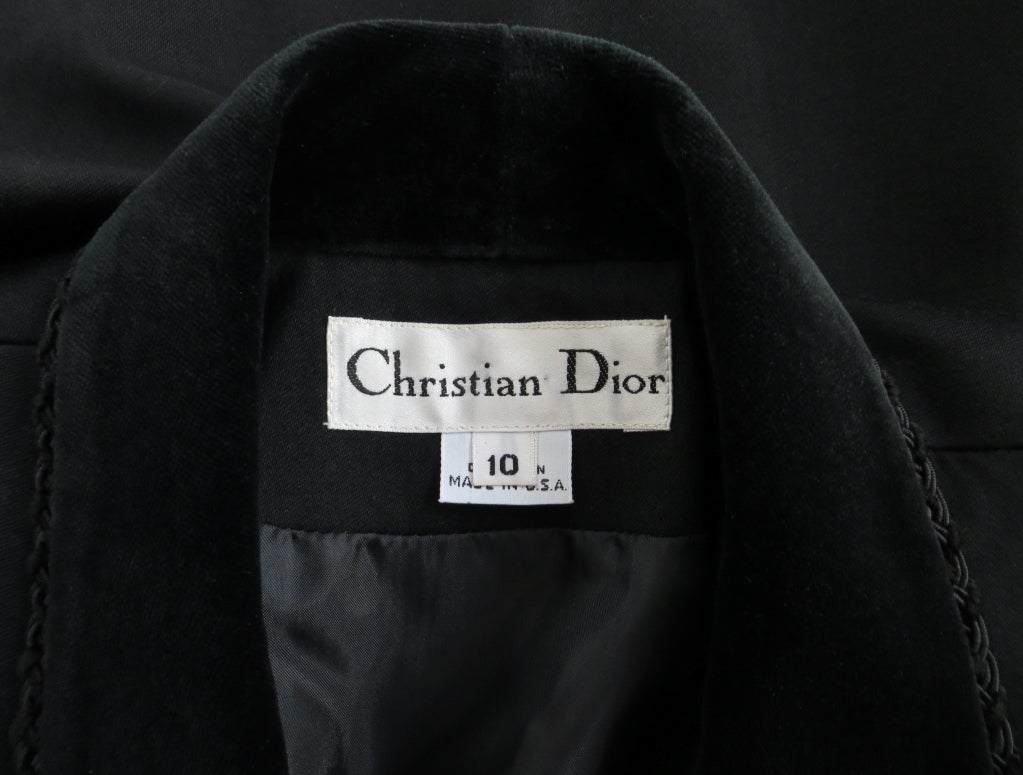 Vintage CHRISTIAN DIOR 1980's era black tuxedo jacket at 1stDibs | 1980 ...