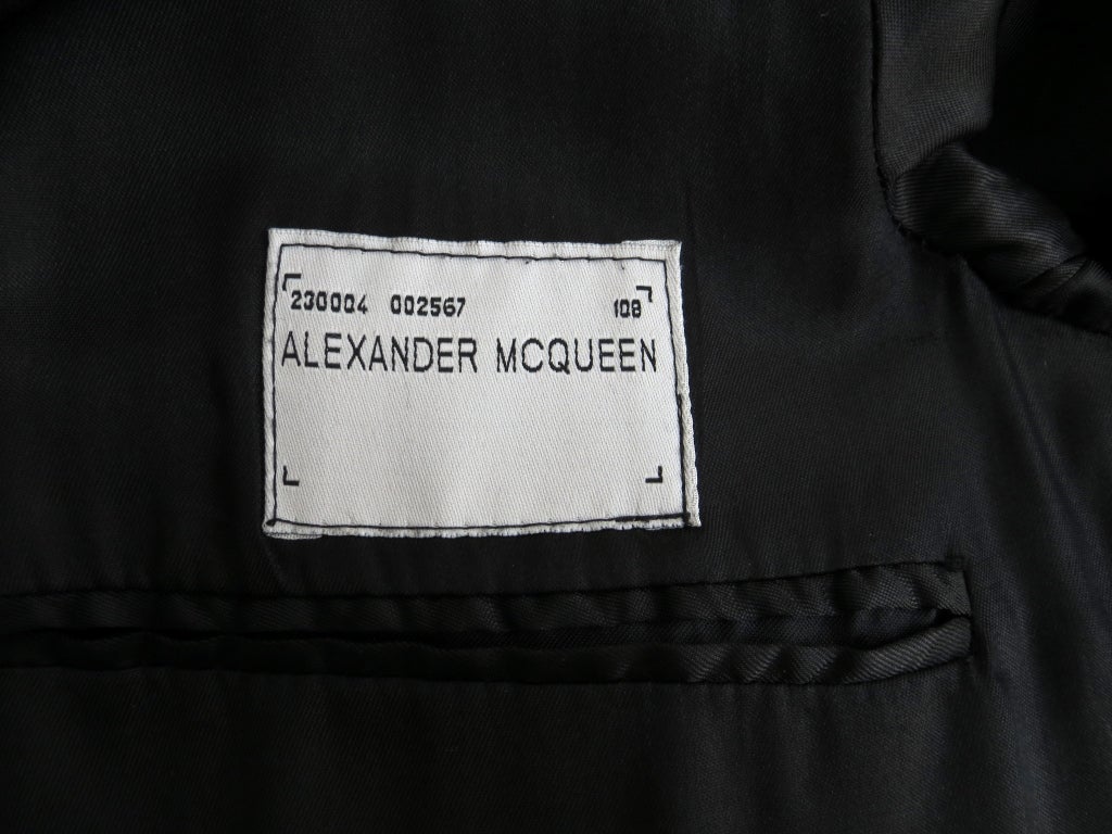 Men's Original ALEXANDER McQUEEN men's 1998 wool/cashmere topcoat