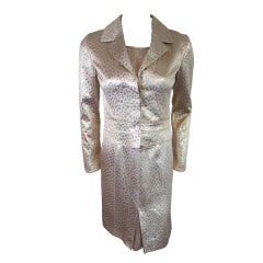 VALENTINO metallic brocade silk lined dress set