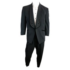 Vintage MATSUDA JAPAN 1980 Men's velvet applique tuxedo suit