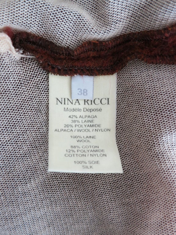 NINA RICCI by Olivier Theyskens needle punch ombré sweater dress For Sale 4