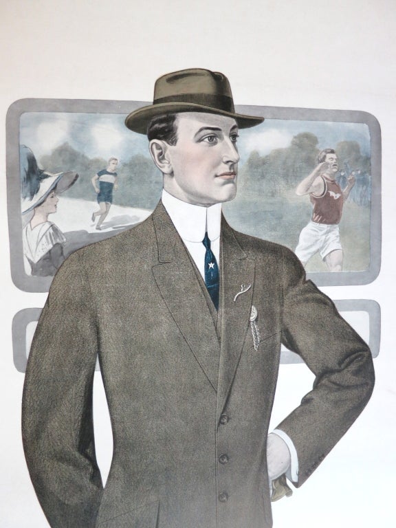 Antique J.L. TAYLOR & CO 1912 Oversized illustrated swatch card