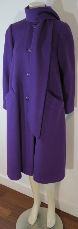 purple dior coat