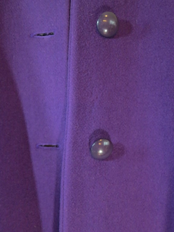 Vintage CHRISTIAN DIOR 1970's era purple scarf coat 1