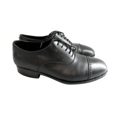 Used JOHN LOBB Men's bespoke cap toe leather oxford shoes