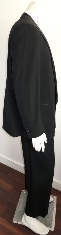 Black Vintage CHRISTIAN DIOR MONSIEUR 1980's shawl lapel tuxedo