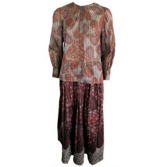 Vintage OSCAR DE LA RENTA early 80's bohemian paisley outfit