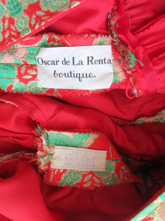 1970's OSCAR DE LA RENTA Metallic brocade hostess gown 4