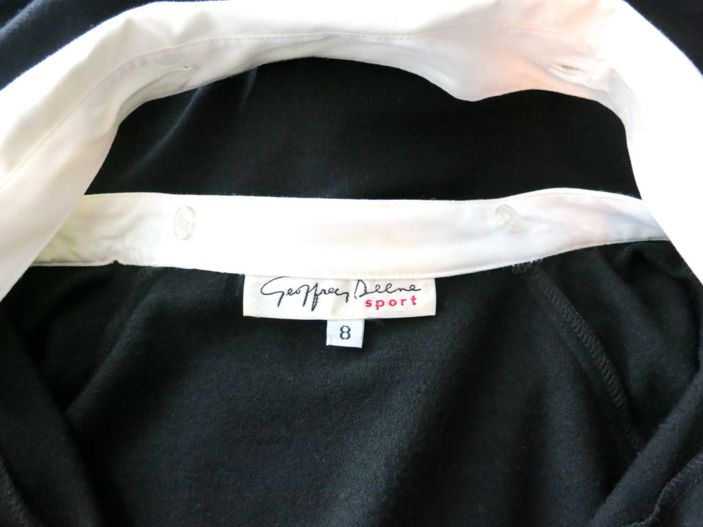 GEOFFREY BEENE black & white trapeze shirt dress For Sale 2