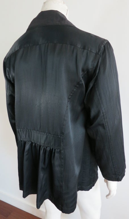 Vintage MATSUDA JAPAN 1980's sateen double layer look jacket For Sale 1