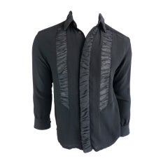 Vintage MATSUDA JAPAN 1980's ruche detail black crepe shirt