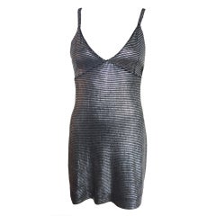 PACO RABANNE Made in France Sexy silver foil dress