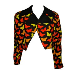 Vintage GALANOS 1980's era butterfly printed jacket