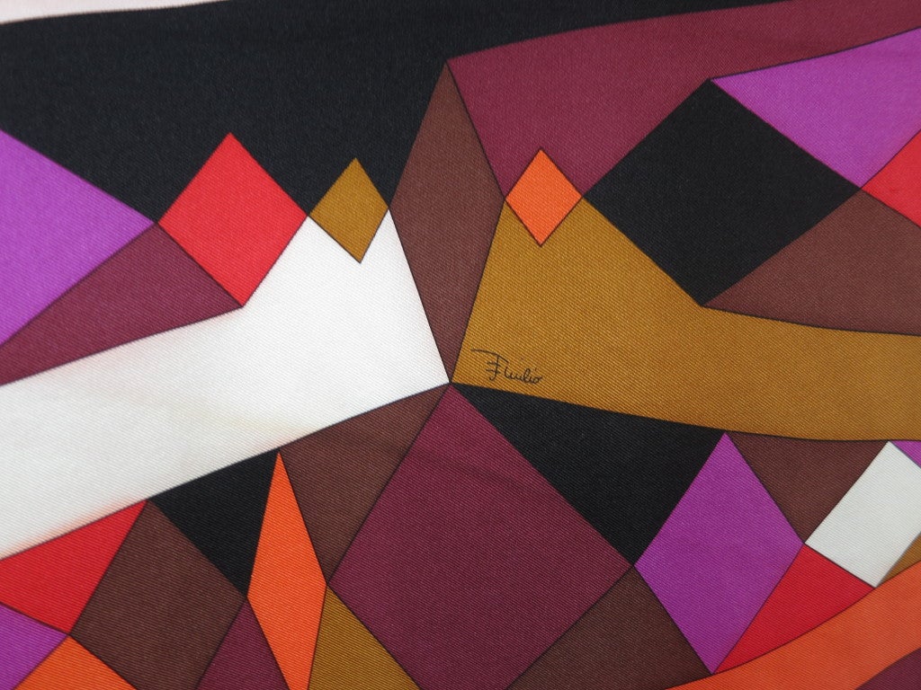 Women's Vintage EMILIO PUCCI kaleidoscopic geo silk scarf 33