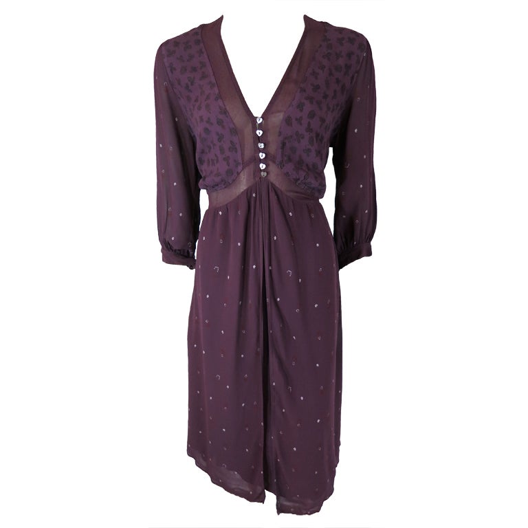 ghost burgundy dress