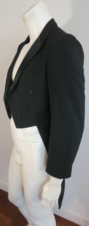 Vintage Men's Rudopker tuxedo tailcoat with satin trim In Good Condition In Newport Beach, CA