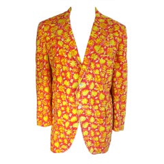 Vintage LILY PULITZER 1970's Men's Stuff printed blazer