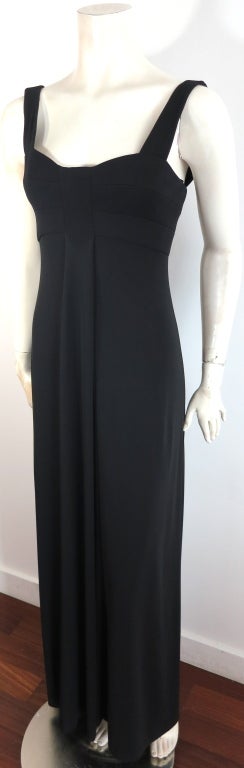 Black Original HERVE LEGER 1990's Made in France empire dress For Sale