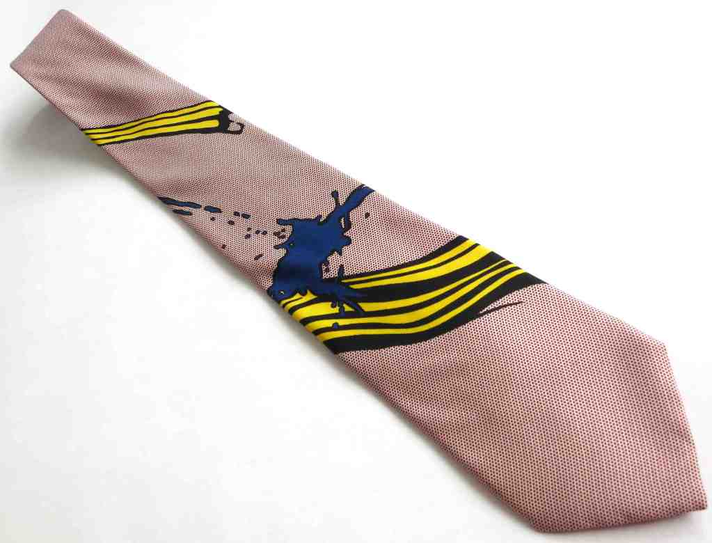 ROY LICHTENSTEIN Art Institute of Chicago printed silk necktie.  60