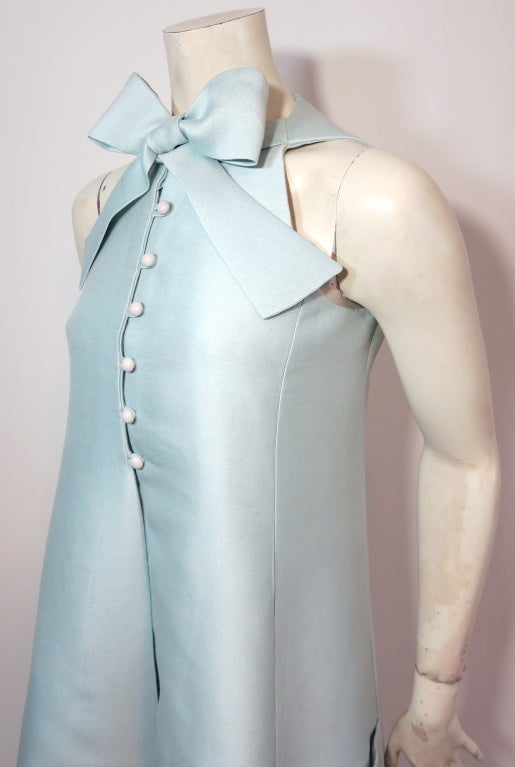Women's Vintage GEOFFREY BEENE 1960's Celeste silk bow tie dress