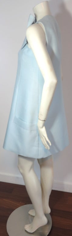 Vintage GEOFFREY BEENE 1960's Celeste silk bow tie dress 1