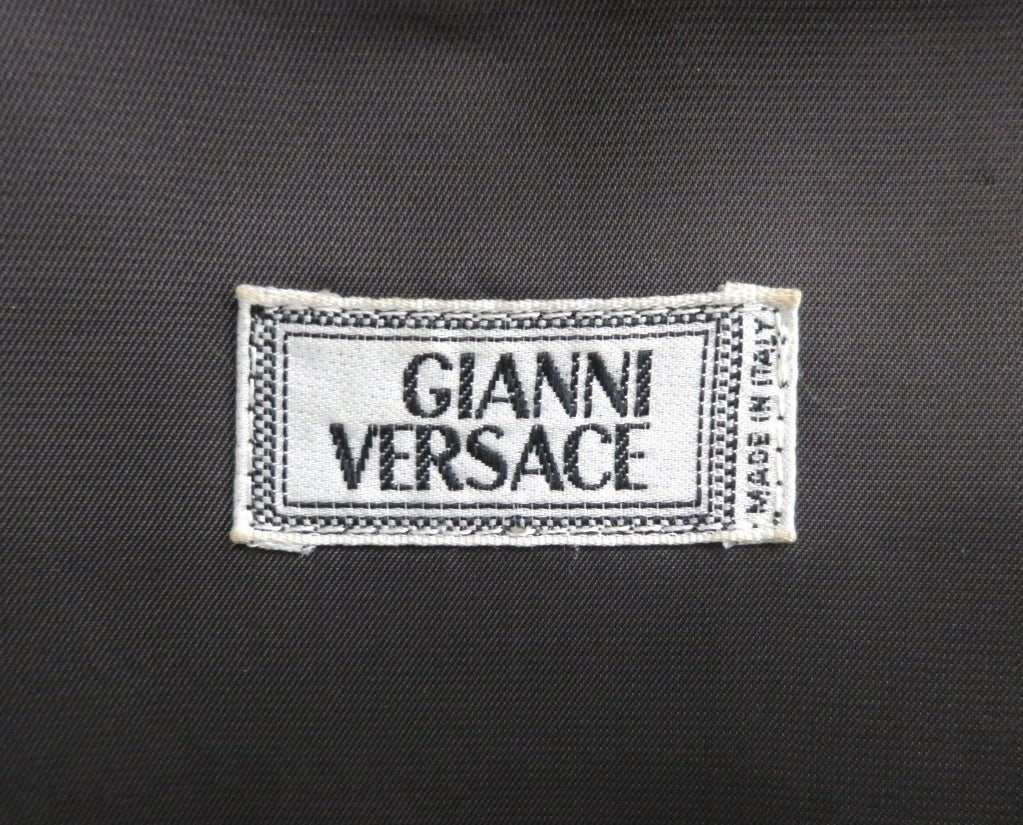 Vintage GIANNI VERSACE 1980's Men's bee printed velvet vest 2