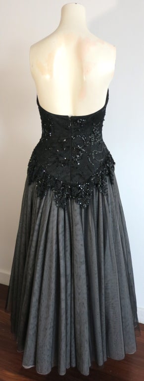 JENNY PACKHAM gorgeous embellished black ball gown For Sale 4