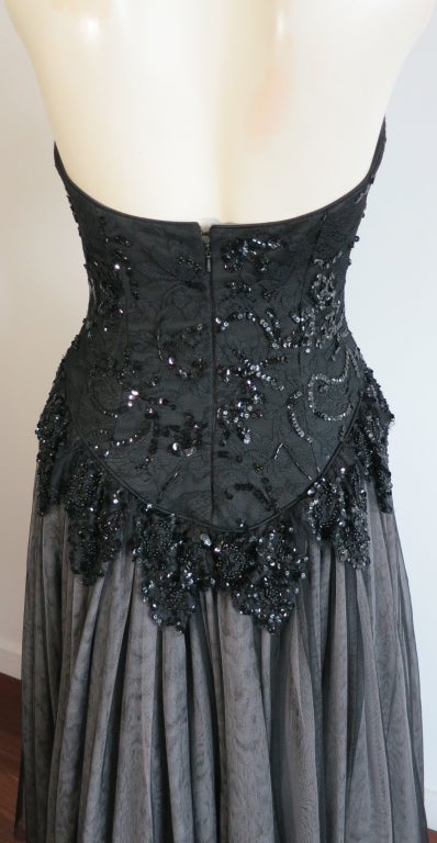 JENNY PACKHAM gorgeous embellished black ball gown For Sale 5