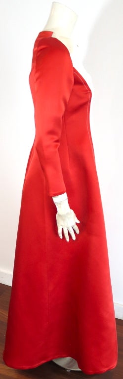 Women's Vintage BILL BLASS 1970's Duchess silk satin gown For Sale