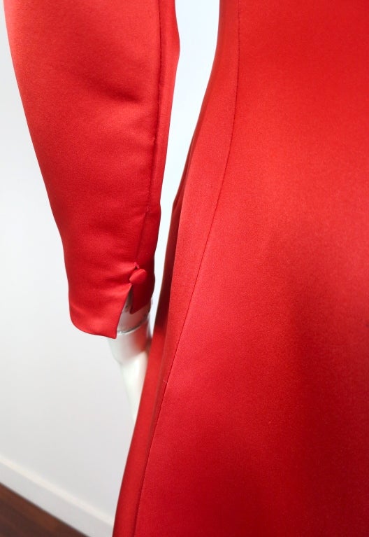 Vintage BILL BLASS 1970's Duchess silk satin gown For Sale 1