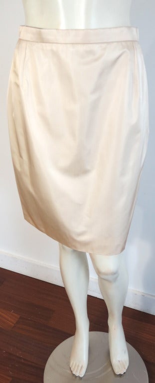 CHRISTIAN LACROIX Silk satin french soutache detail skirt suit In Excellent Condition In Newport Beach, CA